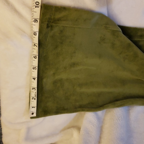 BCBG VINTAGE Green velour leisure suit Zip up Sweatshirt hoodie. LIKE NEW. - Picture 8 of 12